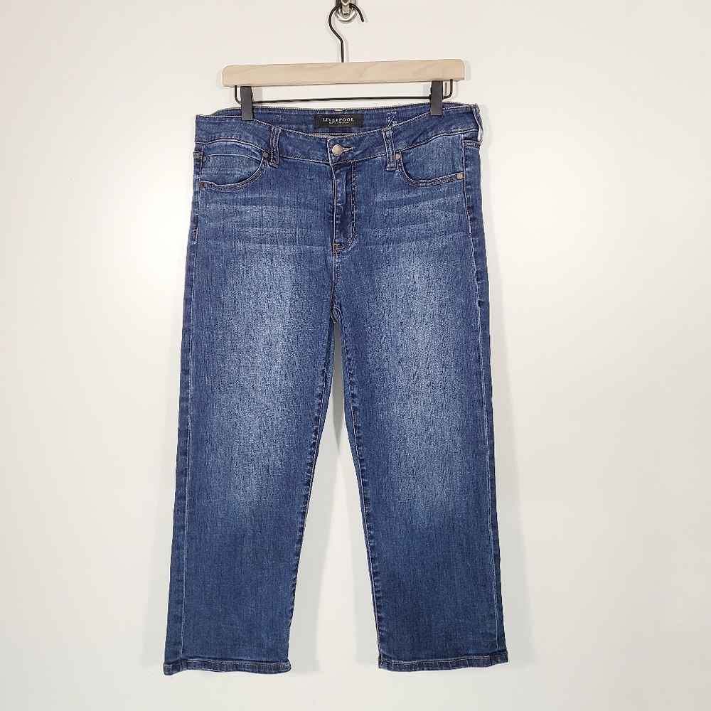 Liverpool Jeans Size 12P Cropped Straight Jeans
